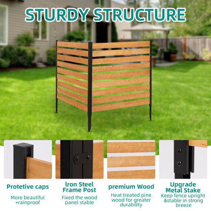 48 * 48 Inch Wood Privacy Fence Screen, Wooden Fence Panels for Outdoor Yard Trash Cans, AC Unit, Swimming Pool, Garden Yard Screen Windproof Enclosure(1 Panels)