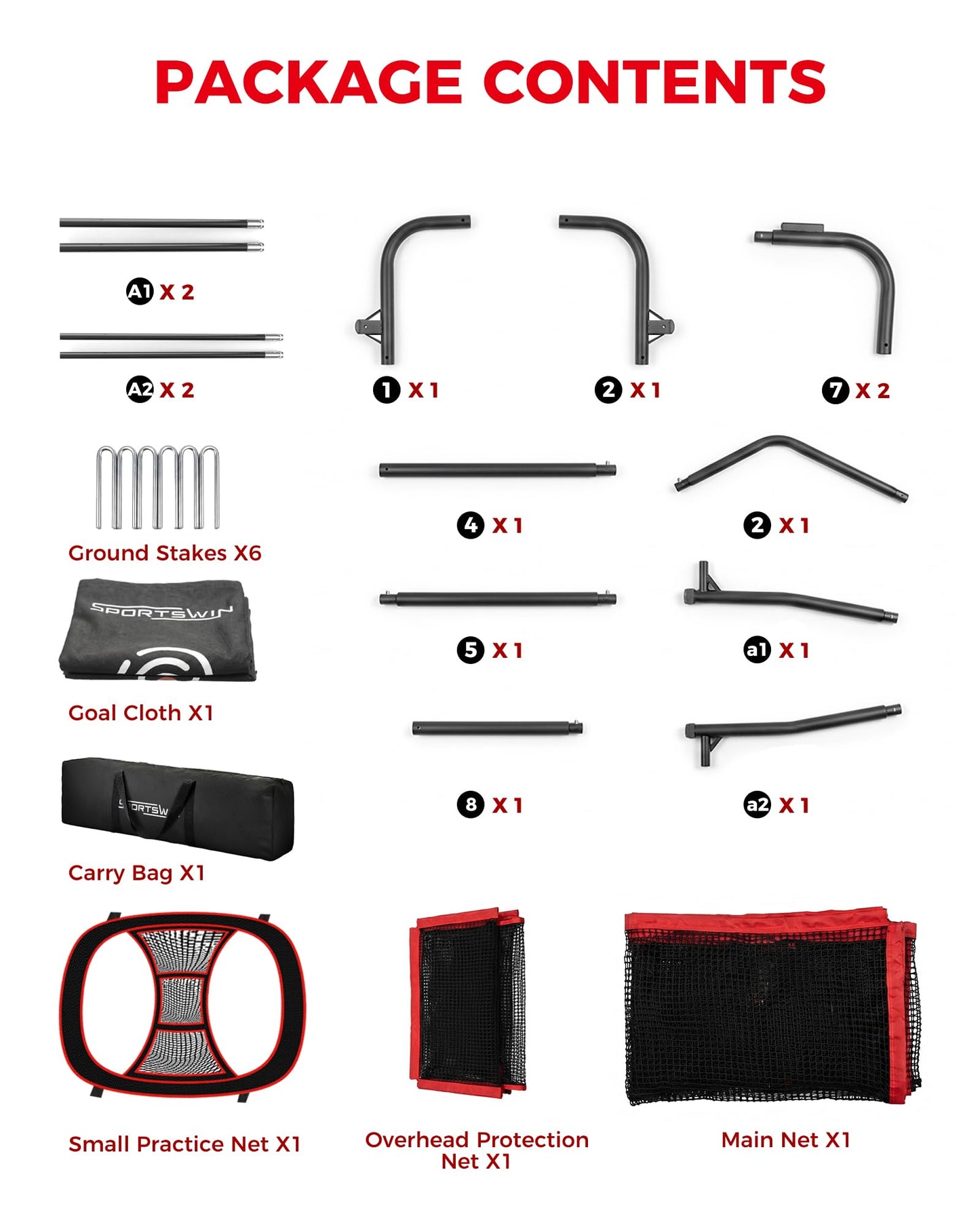 Golf Practice Net Set 10x7.5FT, Heavy Duty Golf Hitting Net for Backyard & Indoor Training, Golf Swing Practice Net with Ball Return System, Extended Top Barrier, Target Cloth & Carry Bag.
