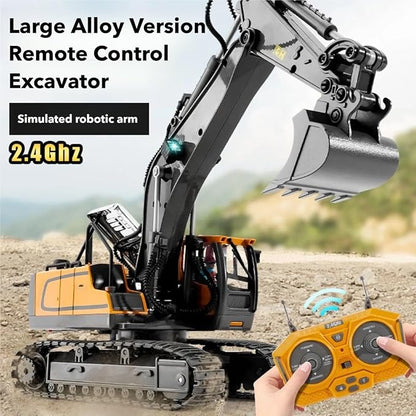 Mudsterz - Mudsterz Construction RC Set of 4 | 2.4GHz RC Construction Vehicles 360° Rotation Excavator Cool Lights Real Sounds Die-Cast Alloy Part | Command the Site Conquer the Dirt (A1+B1+C1+D1)