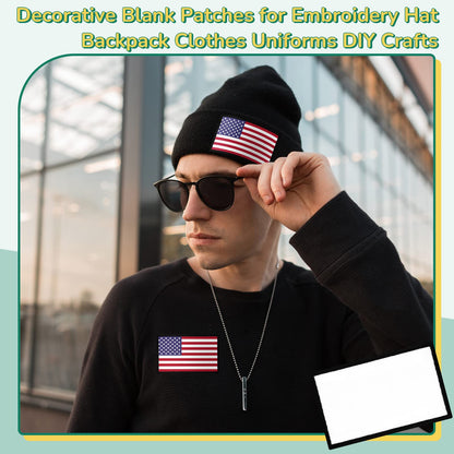 Giegxin 240 Pcs Sublimation Patches Fabric Iron on Blank Patches Decorative Blank Repair for Embroidery Hat Backpack Clothes Uniforms DIY Crafts