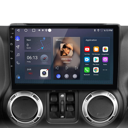 AWESAFE Car Stereo Radio for Jeep Wrangler JK Compass Grand Cherokee Dodge Ram 1500 with GPS FM Bluetooth CarPlay and Android Auto