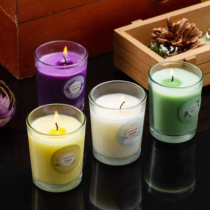 WREXCS Scented Candles with 10 Fragrances Gift Set for Home and Women，2.2oz Aromatherapy Soy Wax Glass Jar Candle，20 Pack