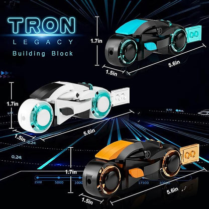 TRON Legacy Building Set Tron Light Cycle Collectible Toy Motorcycle Building Block Set Toy for TRON Fans and Kids