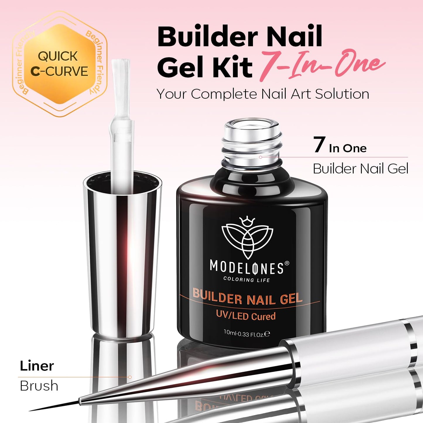 modelones 15 ml Nail Dehydrator and Primer, Acid Free Base Coat Natural Prep Dehydrate & Bond Primer Kit, Hema-Free Acrylic Nail Supplies