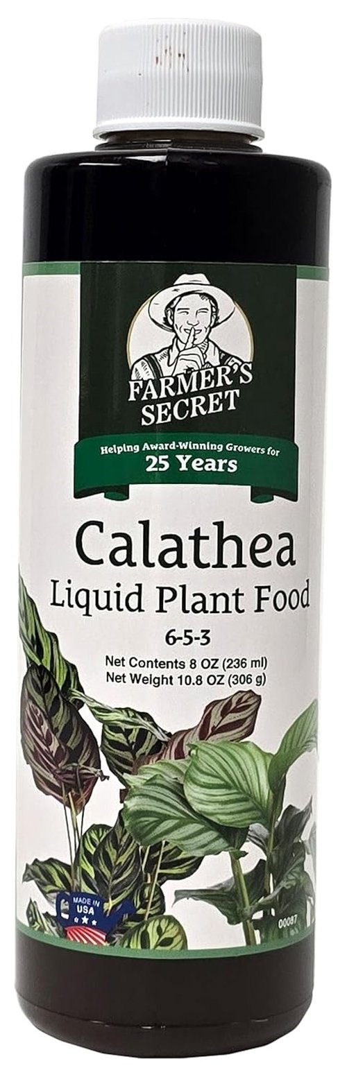 Farmer's Secret Calathea Liquid Plant Food - Super Concentrated 6:5:3 Fertilizer for Growth | 8oz