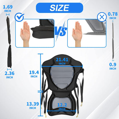 Hlogree 2PCS Kayak Seats with Thicken Padded Back Support with Accessories - Fit for Sit On Top,Ocean,Emotion,Lifetime,Perception Kayaks, Canoes & Boats