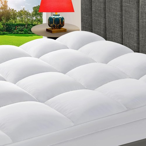 CHOKIT Full Mattress Topper - Extra Thick Pillow Top for Back Pain Relief | Cooling Mattress Pad with Deep Pocket (8-21 Inch)