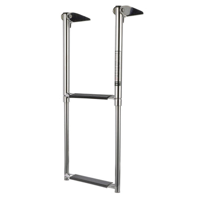 Seachoice Top Mount Telescoping Ladder for Universal Swim Platform, Stainless Steel Tubing, 2 Step, Ladder Only