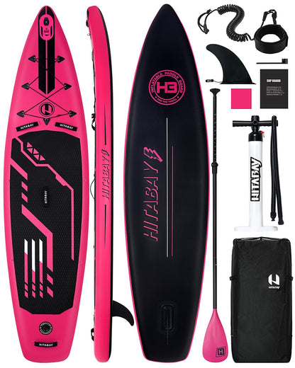 Inflatable Stand Up Paddle Board with Premium SUP Accessories & Camera Mount, Inflatable Ultra-Light (17.3lbs) Paddle Board for Adults & Youth of All Skill Levels, 11' Inflatable SUP Board