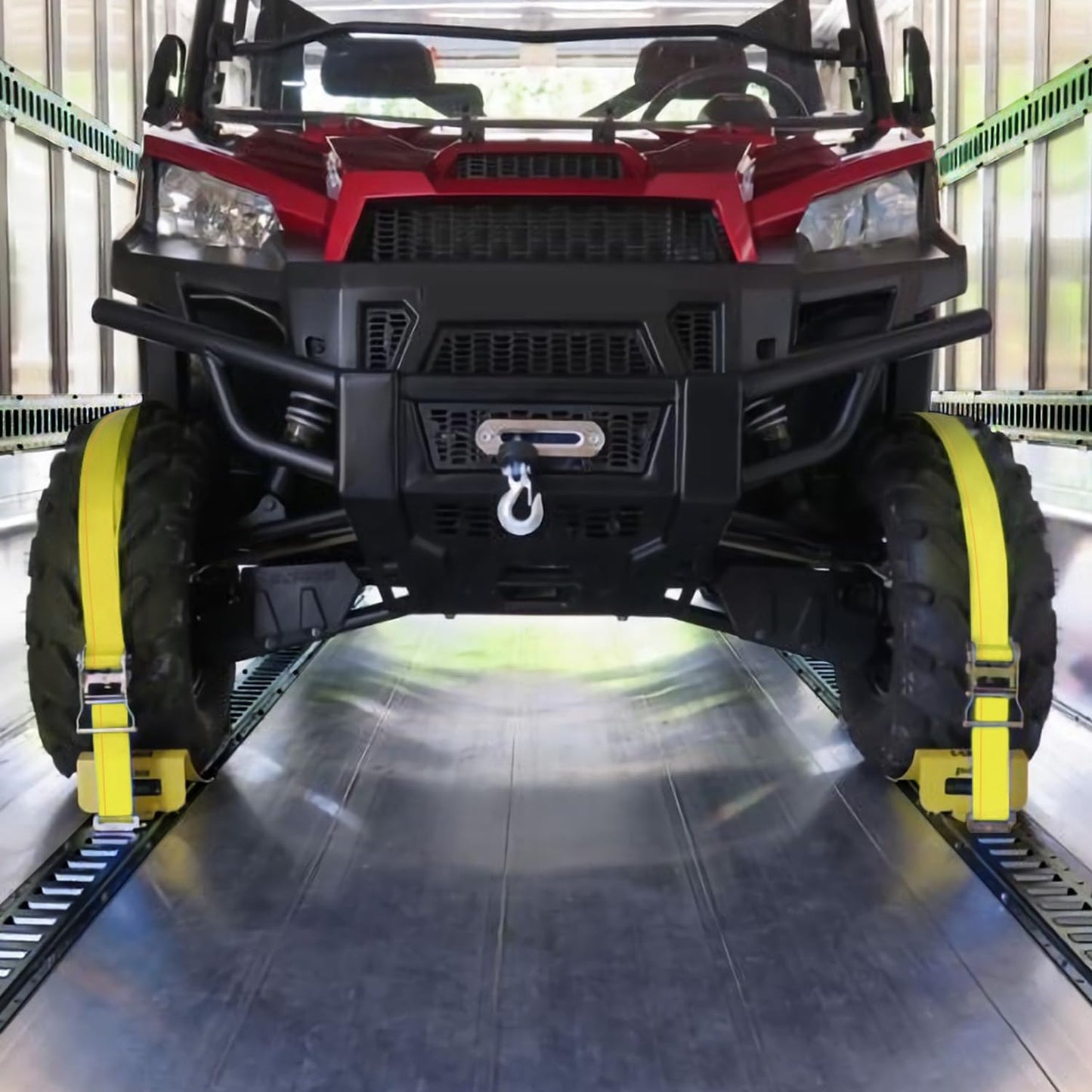 Trekassy 8ft E Track Rail Tie-Down Kit, 8' Etrack Rails(4Pack, 48 Slots/Rail) & 10 E Track Accessories for Trailer Tie Down System, Trucks, Vans, Garages