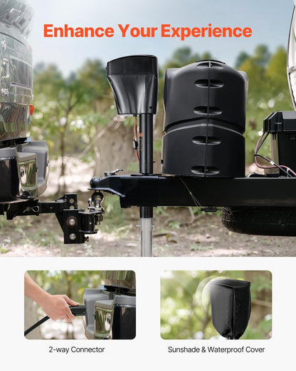GarveeTech 5000Lbs Electric Trailer Jack,Electric Tongue Jack with Waterproof Cover for Lifting RV Trailer, Horse, Utility, Yacht
