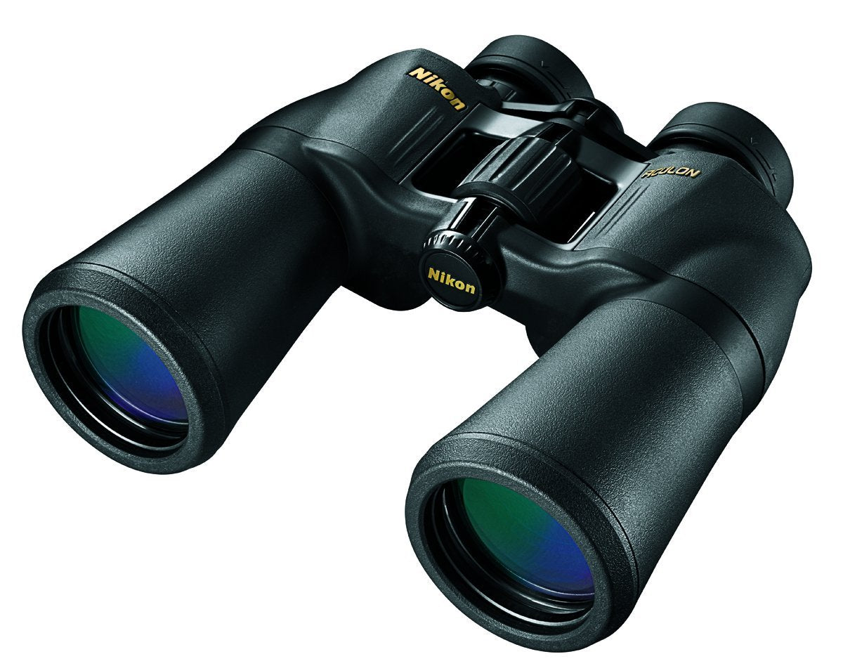 Nikon ACULON A211 12x50 Binocular | Multilayer coating, Porro prism Binocular with turn and slide eyecups, Tripod Adaptable | Official Nikon USA Model