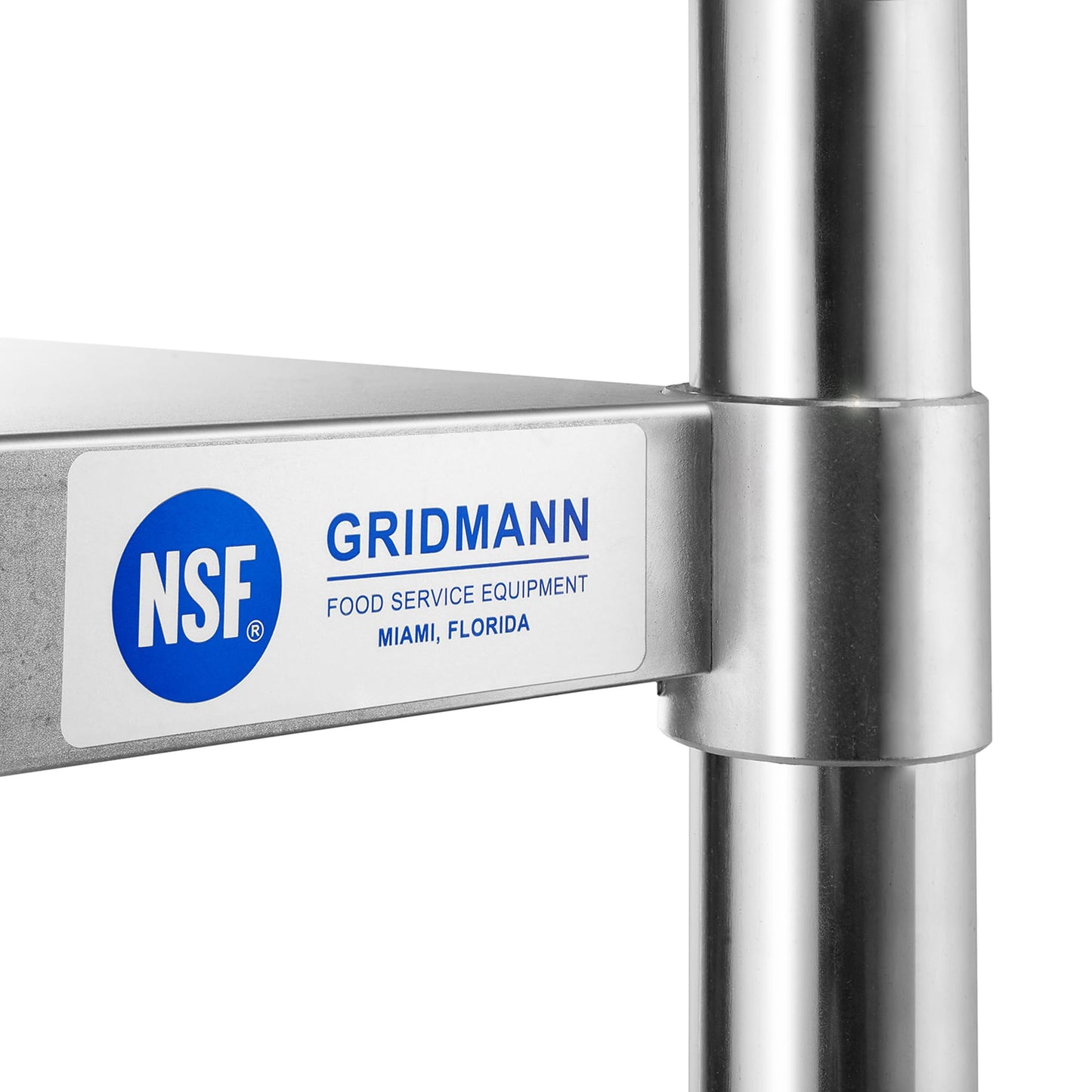 GRIDMANN Stainless Steel Work Table 18 x 24 Inches, NSF Commercial Kitchen Prep Table with Under Shelf for Restaurant and Home