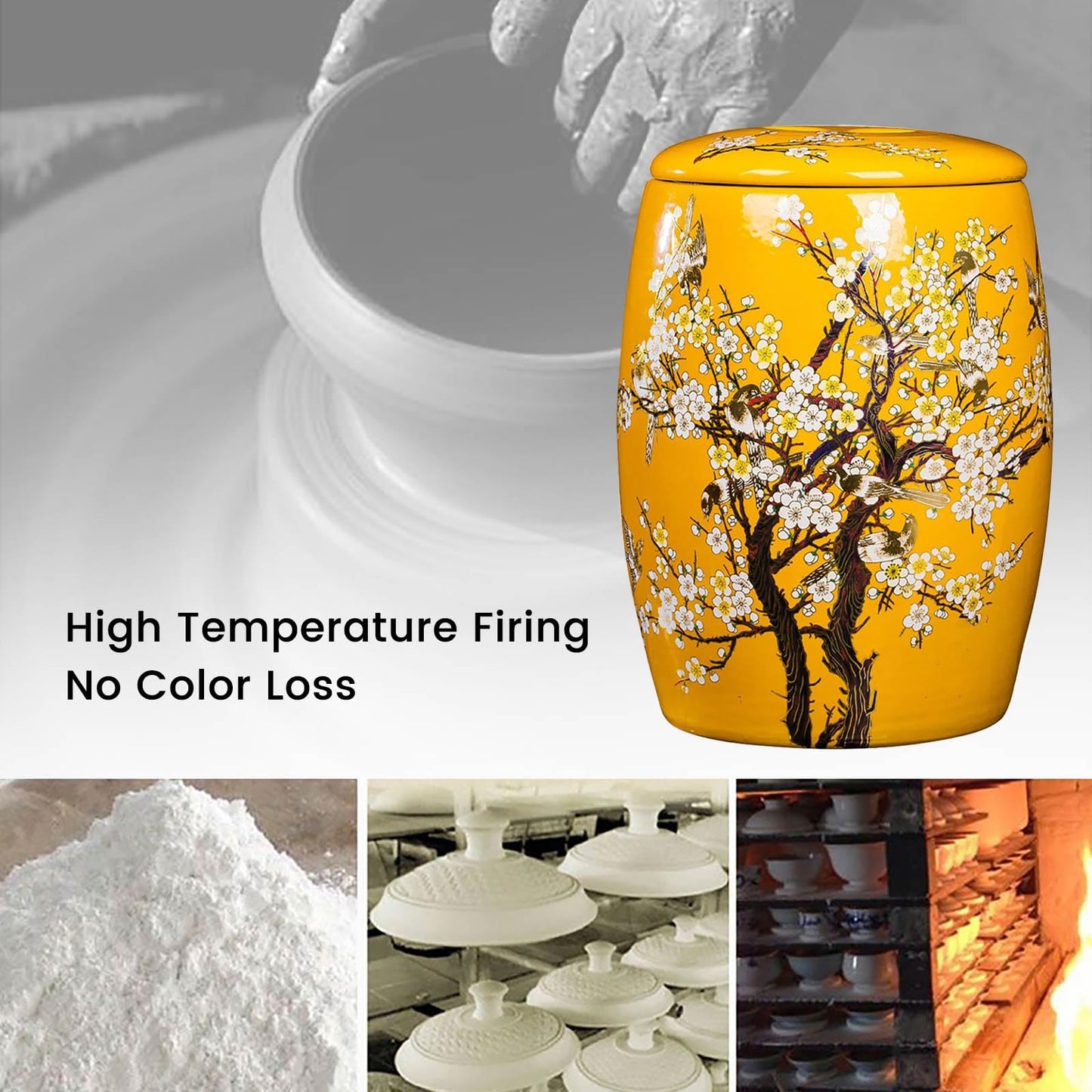 Large Ceramic Jar For Rice Ceramic Rice Bucket Ceramic Rice And Grain Storage Container With Lid Rice Containe Rice Storage Bins Rice Storage Box for Flour/Coffee/Nuts/Tea Moisture-Proof(Red,Capacity: