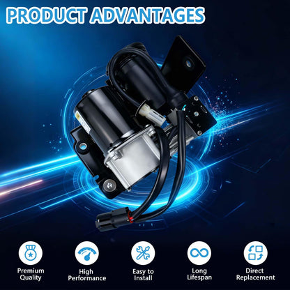 FRGOLIN Air Suspension Compressor Pump Compatible with Ford Expedition Lincoln Navigator 2007-2018 with Bracket Replaces 7L1Z5319AE 7L1Z5319A 949-202