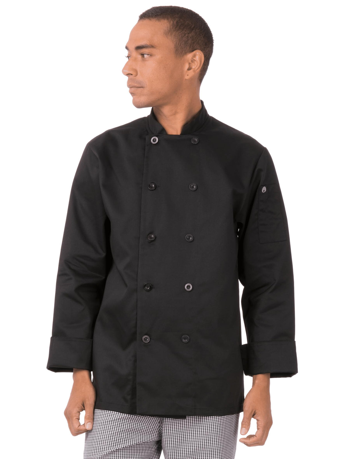 Chef Works Unisex Bastille Chef Coat, Black, 5X-Large