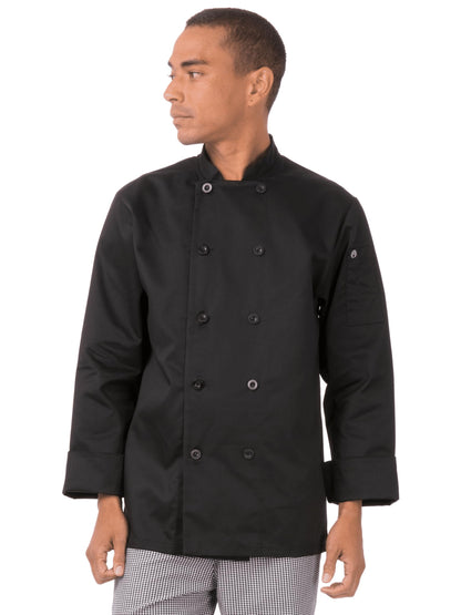 Chef Works Unisex Bastille Chef Coat, Black, 5X-Large
