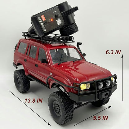 RC Crawler WPL C54-1 RC Truck 1/16 RC Rock Crawler 4x4 Remote Control Truck Off Road All Terrain RTR Proportional 260 Motor Upgraded Chassis and Gearbox Hobby RC Gift for Adults 2 Batteries