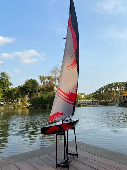 84” Inch Remote Control Boat RC Pre-Assemble Sailboat Accessories Kits 2.4G Electric Boat Sail Watercraft for Adults Boys (L)