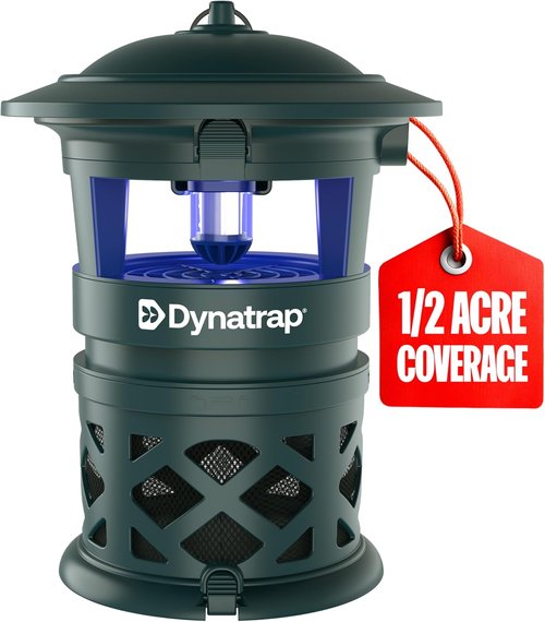DynaTrap DT1130-GRSR Outdoor Mosquito & Flying Insect Trap - Effective Bug Zapper for 1/2 Acre - Green