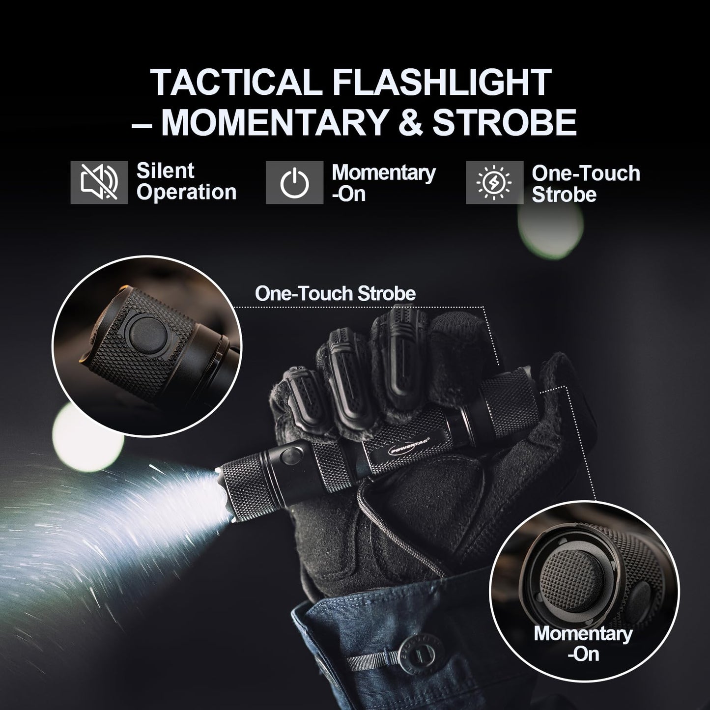 PowerTac E9R G4 Tactical Flashlight – 2550 Lumen Rechargeable LED Flashlights with Magnetic & USB Charging, Super Bright IPX8 Waterproof Light for Emergency, Camping, and EDC