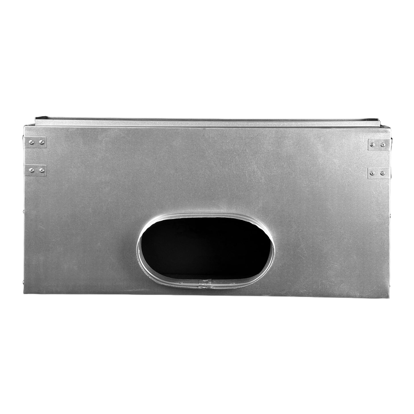 BUILDMART - 24" Plenum Box for [24" Linear Slot Diffuser - (2 Slot) Double Slot] Premium Insulated Galvanized Sheet Metal Plenum Box for Heating and Cooling - Texas Buildmart