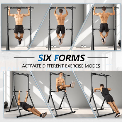 STACOO Foldable Pull Up Bar Pull Up Station,Power Tower with Triangular Structure, Multi-Functional Dip Station for Home Gym 300LB