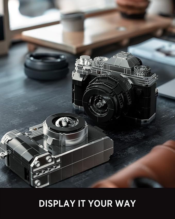 Nifeliz Cameras Building Set for Adults 2 Collectible Camera Models to Build and Display Creative Gift for Photographers (816PCS NF10277A)