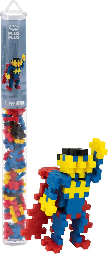 PLUS PLUS Building Block Playset Kit Themed Figures 3D Puzzle Fun Stem Toys for Kids 350 Mini Interlocking Pieces - 5 Tube Bundle Fantasy Battle