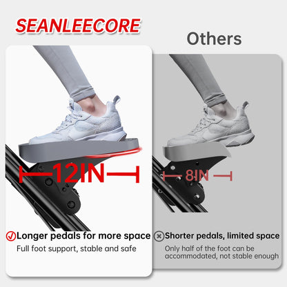 Upgraded seanleecore Stair Stepper Machine for Home with Device Holder & Silicone Floor Mat, Extra-Long Non-Slip Pedals Vertical Climber Exercise Machine