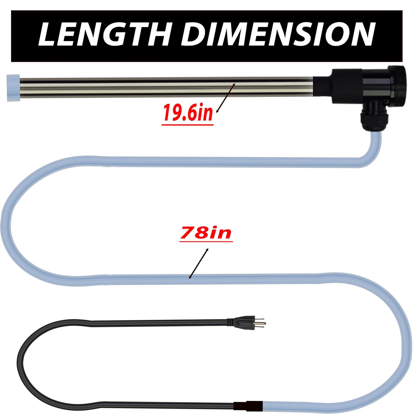 3500W 240V 316 Immersion Water Heater with Wi-Fi, Timer, and Temperature Control – Portable Submersible Heater Suitable for Spa, Above-Floor Swimming Pools, Inflatable Pools, Hot Tubs, and Bathtubs