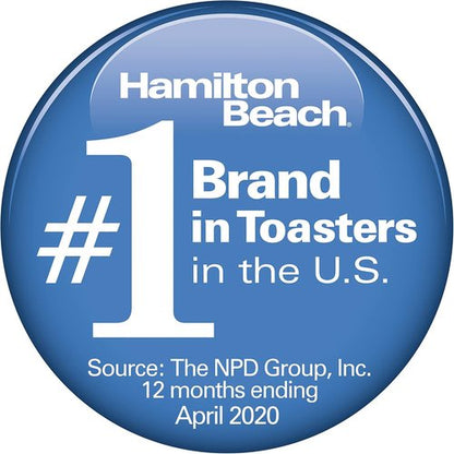 Hamilton Beach 2-Slice Toaster - Extra-Wide Slots, Bagel Setting & Stainless Steel Finish