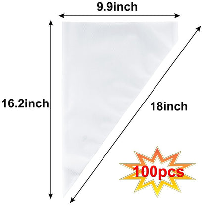 Piping Bags, Pastry Bags 18 Inch 100pcs, Disposable Icing Piping Pastry Bags For Cookie/Cake Decorating Supplies, Anti Burst And Non-Slip Thicken Cake Decorating Bags