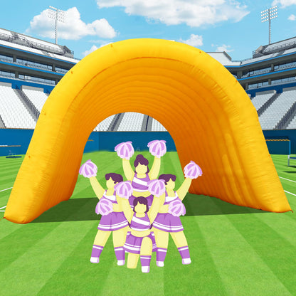 xmaybang Inflatable Sports Tunnel Entrance with Blower Football Tunnel Tent Entryway for Business Advertise Party Exhibition Promotion Street,Shop,Supermarket,School(Orange, 16.5 x 10 x 10FT)