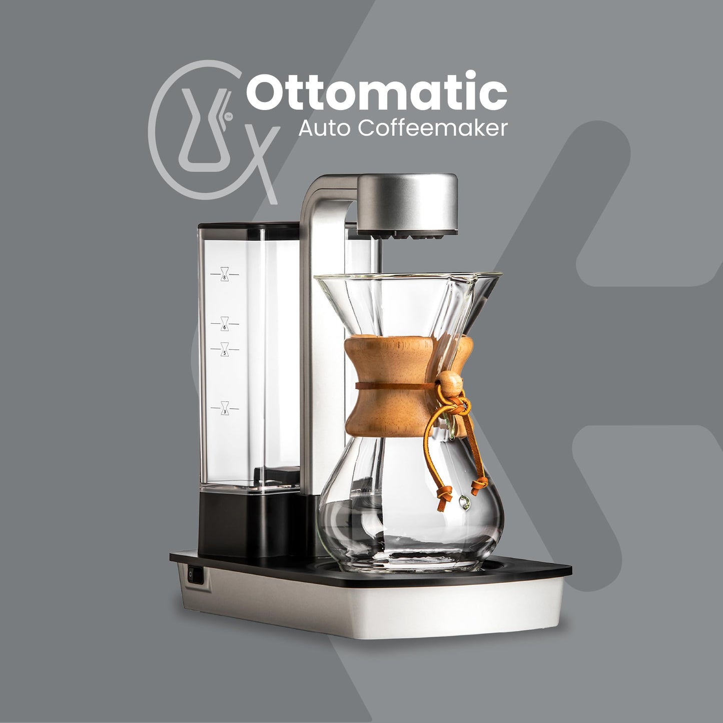 Chemex Ottomatic Pour Over Coffee Maker Set, 40 oz Capacity – Automatic Pour Over Machine with 6 Cup Glass Coffeemaker, Specialty Drip Brewer, Barista Quality Coffee System