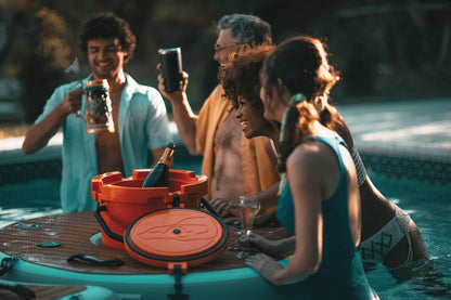 BOTE Floating Hangout Suite Drink Bar Aero Inflatable Hangout Bar Raft Kula 5 Cooler Compatible Center, MAGNEPod Compatible Travel Friendly Packable Portable Towable