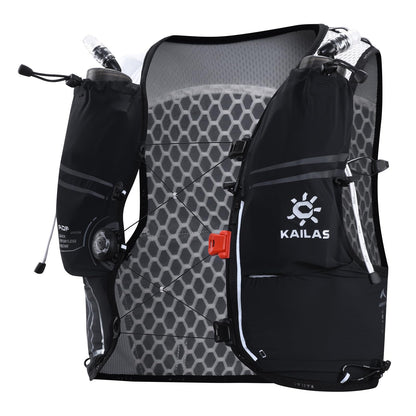 KAILAS FUGA AIR 5 Ⅳ Running Hydration Vest Hydration Pack Lightweight with Two TPU Water Bladders for Women Men Trail Cycling Hiking Black L