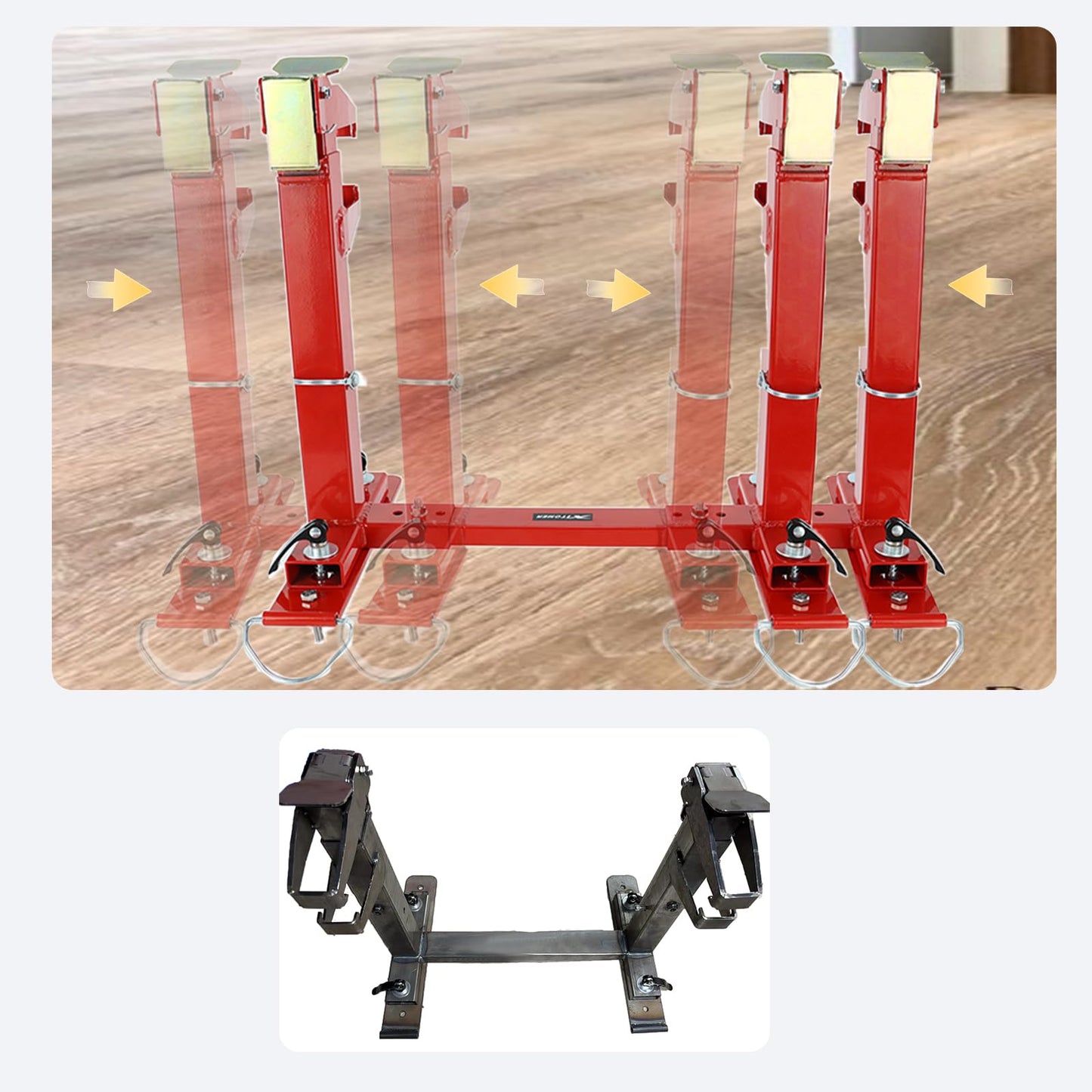 Xitomer Heavy Duty Trailer Garage Stand Quickload Transport System Hauler Fit For Motocross Enduro Bikes 125cc to 500cc, Truck Or Trailer Use, With Lock Pin And Quick Release Base Dirt Stand