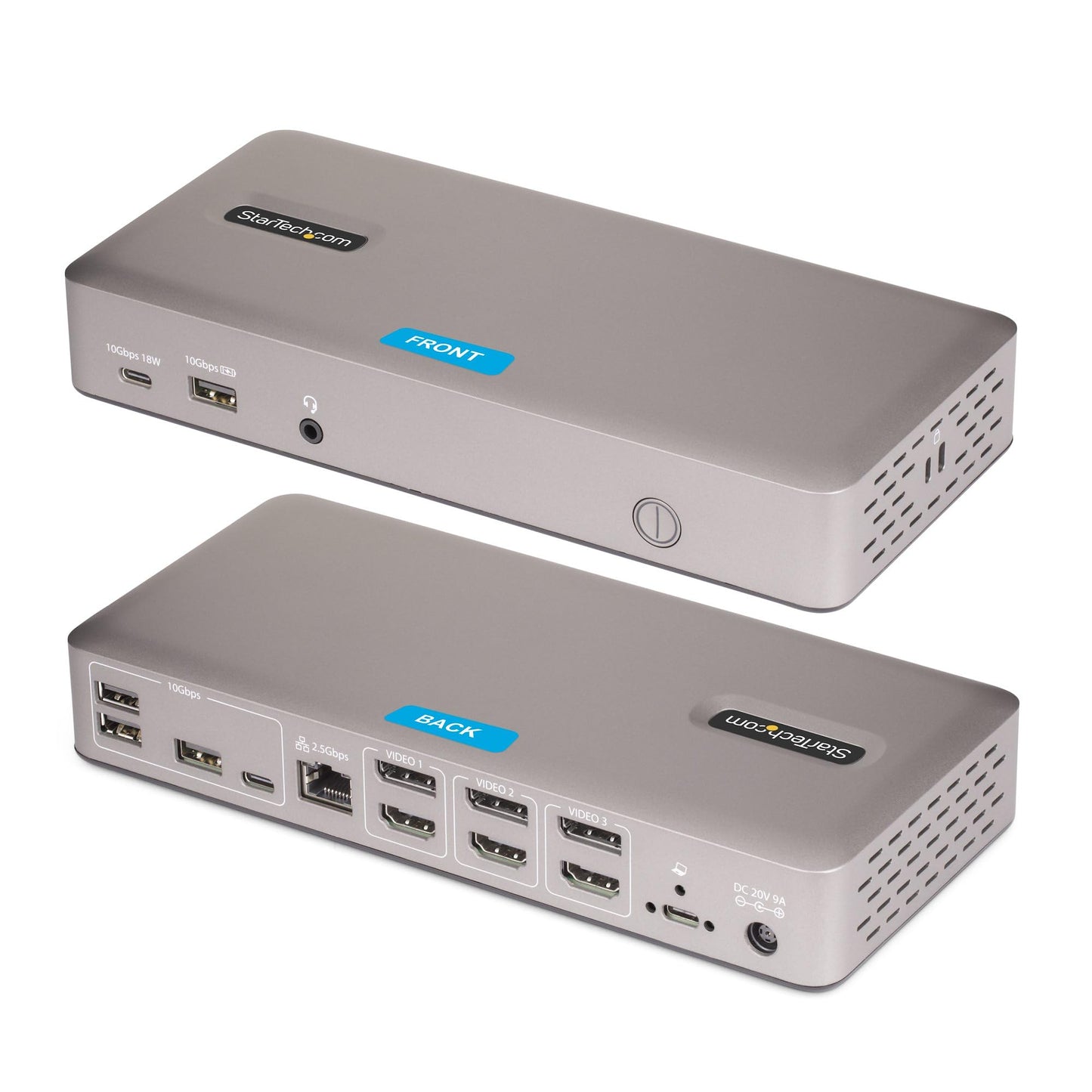 StarTech USB-C Docking Station (USB4), Triple 4K 60Hz Monitors, Up to 100W Laptop Charging, 2.5GbE, Driverless, Not macOS Compatible
