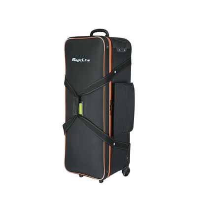 MagicLine Photo Studio Trolley Case with Side Pocket 39.4"x14.6"x13"/100x37x33 cm, Rolling Camera Case Bag, Carrying Bag with Wheels for Light Stands,Tripods,Flashes,Telescopes