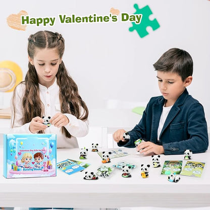 Mini Building Block Sets Animal 24 PackEaster Egg Fillers for Kids Party Favors for Kids Building Set for Goodie Bag Fillers Classroom Prizes Ages 6+ (Panda)
