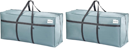 VENO Extra Large Moving Bags - Heavy Duty Storage Solution for College & Holiday Packing | Light Blue Matte, 2 Pack