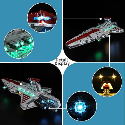 BrickSoul Led Light Kit for Venator Compatible with 75367 Light Kit Light Up Your Star Wars Star Destroyer Building Set - RC Version