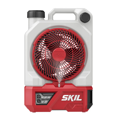 SKIL PWR CORE 20 20V 7-Inch Misting Fan Kit, Includes 2.0Ah USB-C Battery and 20W Charger- MF0700D-12