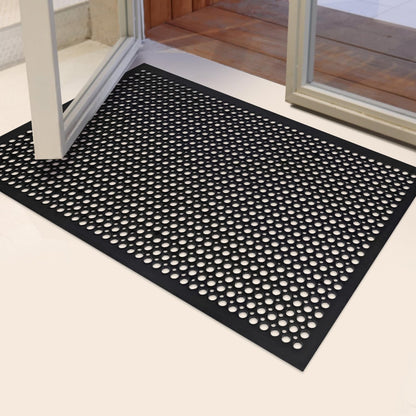 Rubber Floor Door mat Anti-Fatigue Commercial Restaurant Floor Mats 36" x 60" New Heavy Duty Non Slip Rubber Kitchen Drainage Mat Black Bar Floor Mat