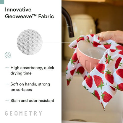 GEOMETRY Spring Kitchen Towels - Quick Dry Microfiber Cloth Spring & Summer Dish Towels for Kitchen Drying - Premium Quick Dry Towel - Sweet Green, 18" x 30" - 1-Pack