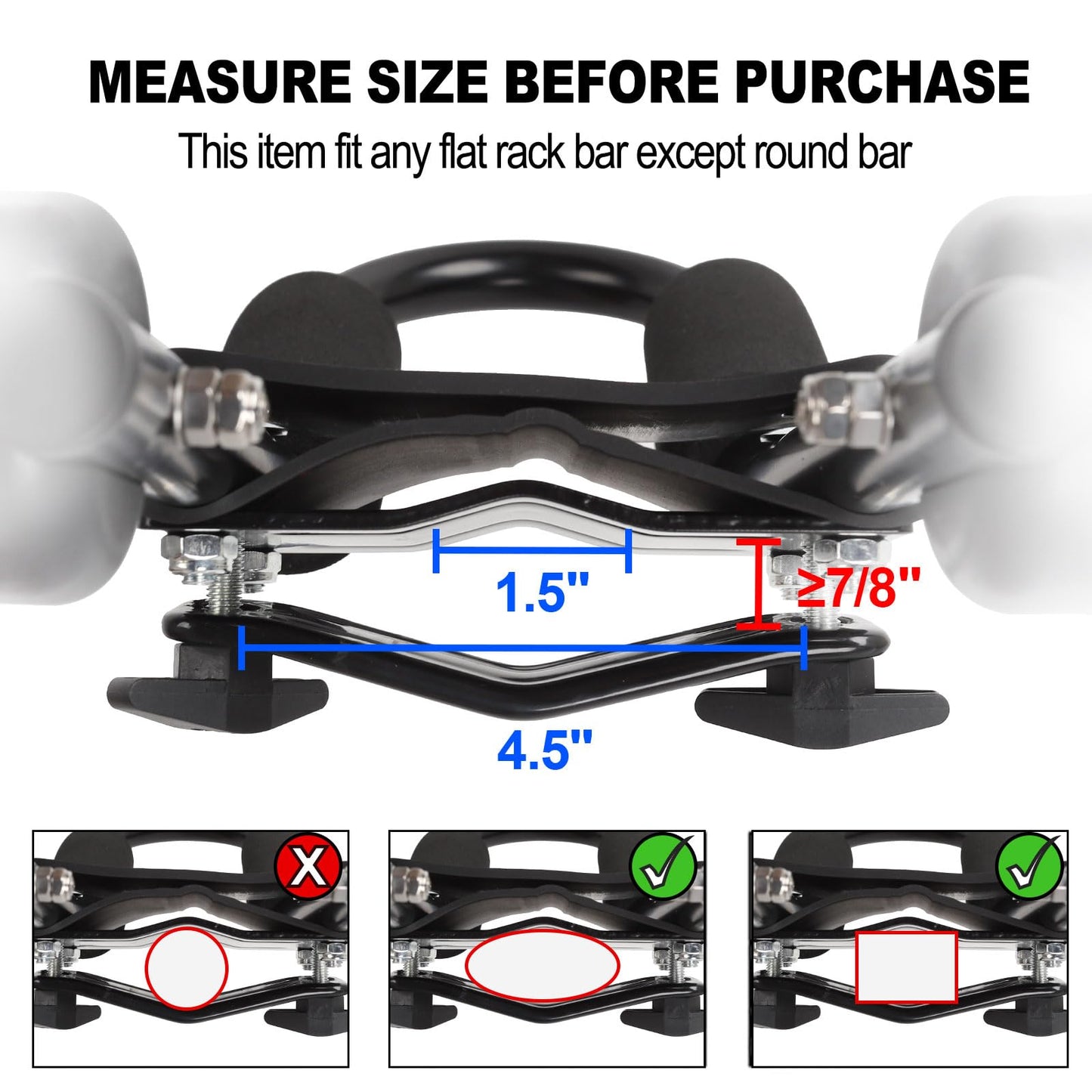 Folding Kayak Roof Rack for Car Holds 2 Kayaks - Kayak J Bar for Canoe, Surf Board, SUP - J Kayak Carrier Mount on Rooftop Crossbar with 4 Tie Down Straps, Fits SUVs, Trucks, Jeeps