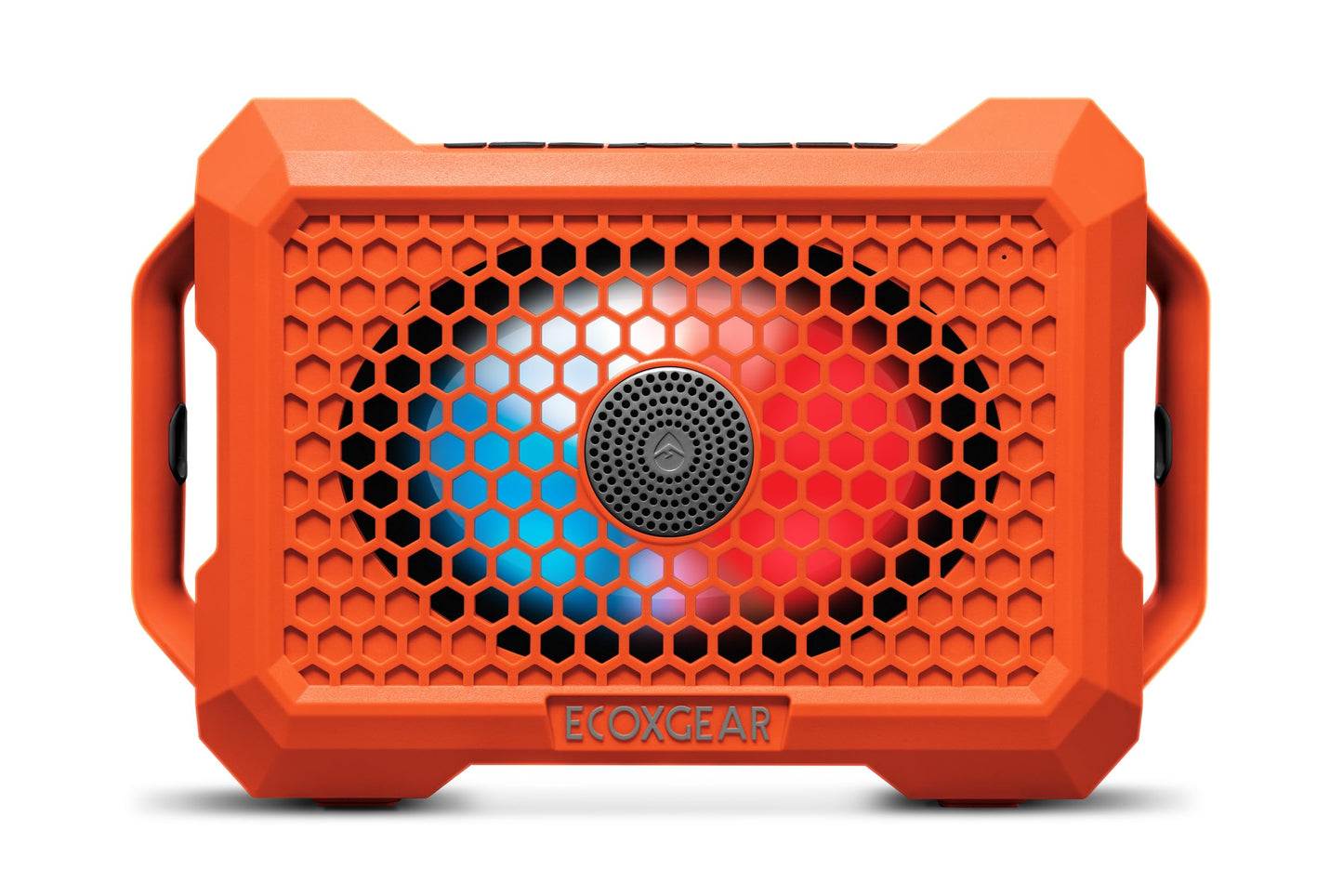 ECOXGEAR Defender: Outdoor Portable Bluetooth Speaker, 121dB Massive Sound, Waterproof and Drop Proof, with LED Party Lights, Pair up to 100, 25+ Hours Playtime (Blaze Orange)