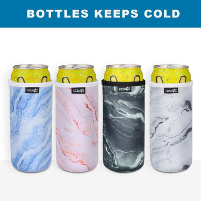 CM Pack of 4 Tall Boy Can Sleeves Soft Neoprene Tallboy Can Covers Bottle Insulators Can Cooler for 24 Fluid Ounce Energy Beer Beverage Drink Cans