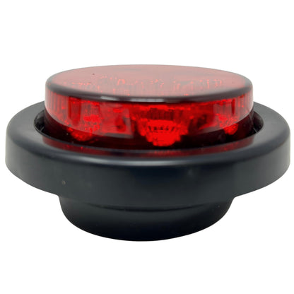 All Star Truck Parts 2.5in Round Red LED Clearance Marker Lights Kit, 13 Diodes, Waterproof, Model ASA2513R2, 12V, Flush Mount